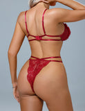 SI V-LACE TEDDY RED
