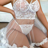 SI BABYDOLL & PANTY SET WHITE