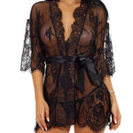 SI ROBE & G STRING  BLACK