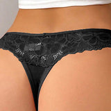 SI LACE TOP THONG 2 PACK PANTY RED/BLACK