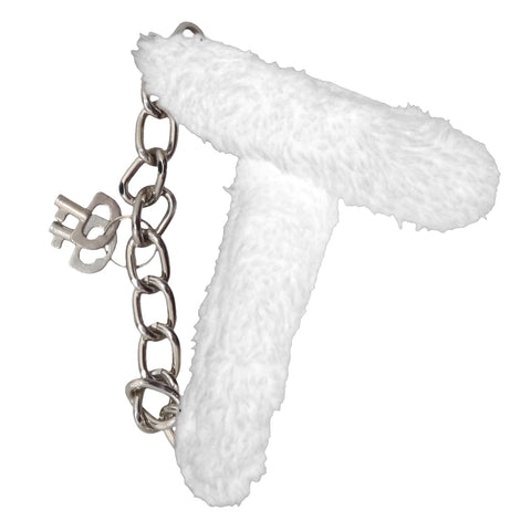 Furry White Handcuffs